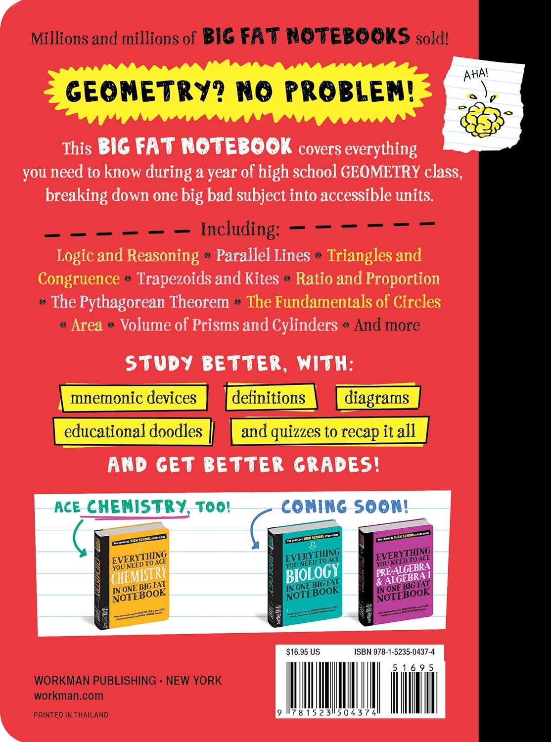 Workman Publishing - To Ace Geometry in One Big Fat Notebook: 1 (Big Fat Notebooks)