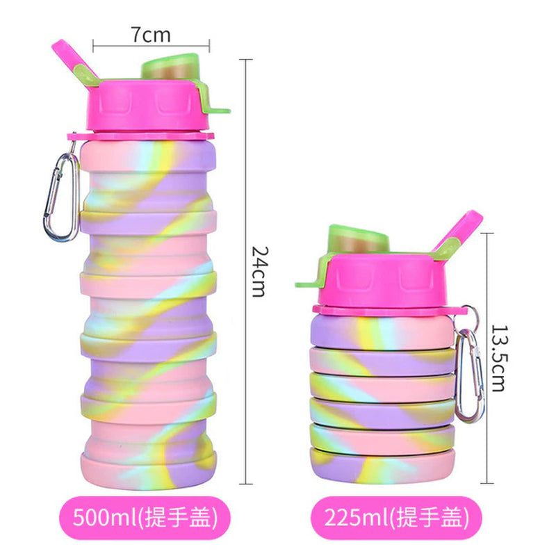 New Portable Silicone Water Bottle Retractable Folding Coffee Bottle Cups E Outdoor Travel Tools Collapsible Sport Bottles