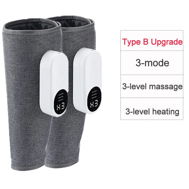 360° Air Pressure Calf Massager Presotherapy Machine 3 Mode Foot Leg Muscle Relaxation Promote Blood Circulation Relieve Pain
