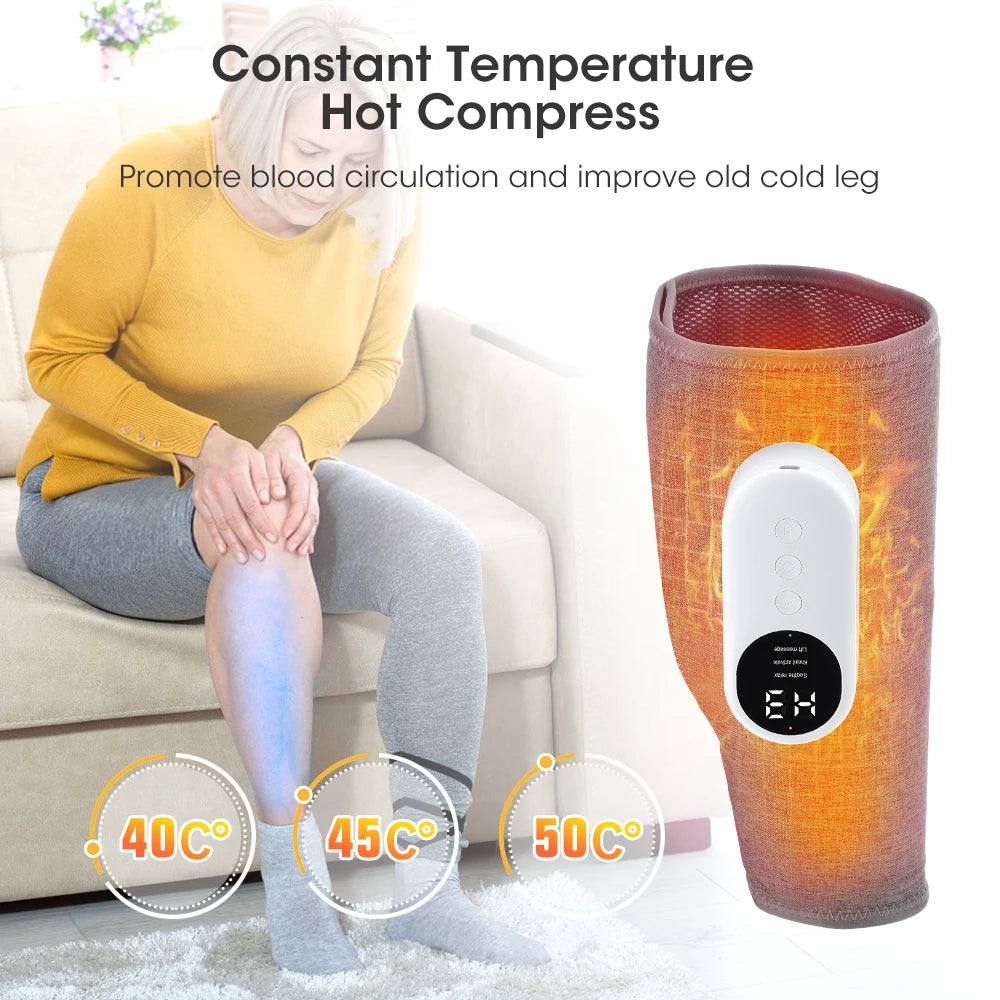 360° Air Pressure Calf Massager Presotherapy Machine 3 Mode Foot Leg Muscle Relaxation Promote Blood Circulation Relieve Pain