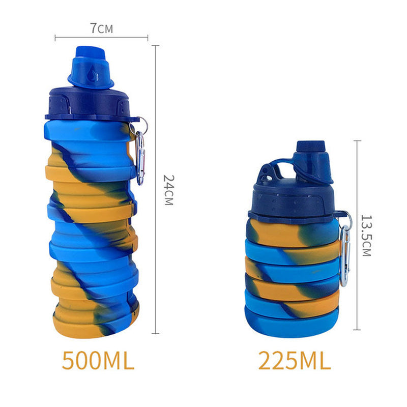New Portable Silicone Water Bottle Retractable Folding Coffee Bottle Cups E Outdoor Travel Tools Collapsible Sport Bottles