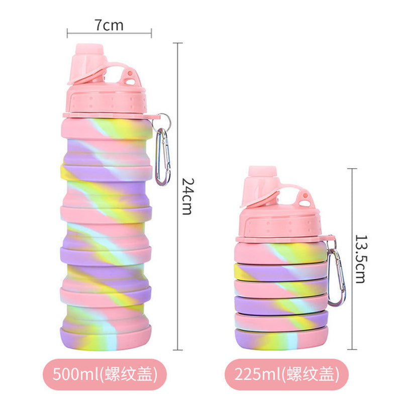 New Portable Silicone Water Bottle Retractable Folding Coffee Bottle Cups E Outdoor Travel Tools Collapsible Sport Bottles