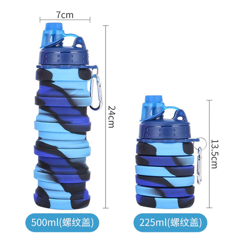 New Portable Silicone Water Bottle Retractable Folding Coffee Bottle Cups E Outdoor Travel Tools Collapsible Sport Bottles