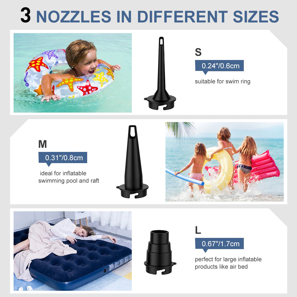 Portable Electric Air Pump, Perfect Inflator / Deflator Pump