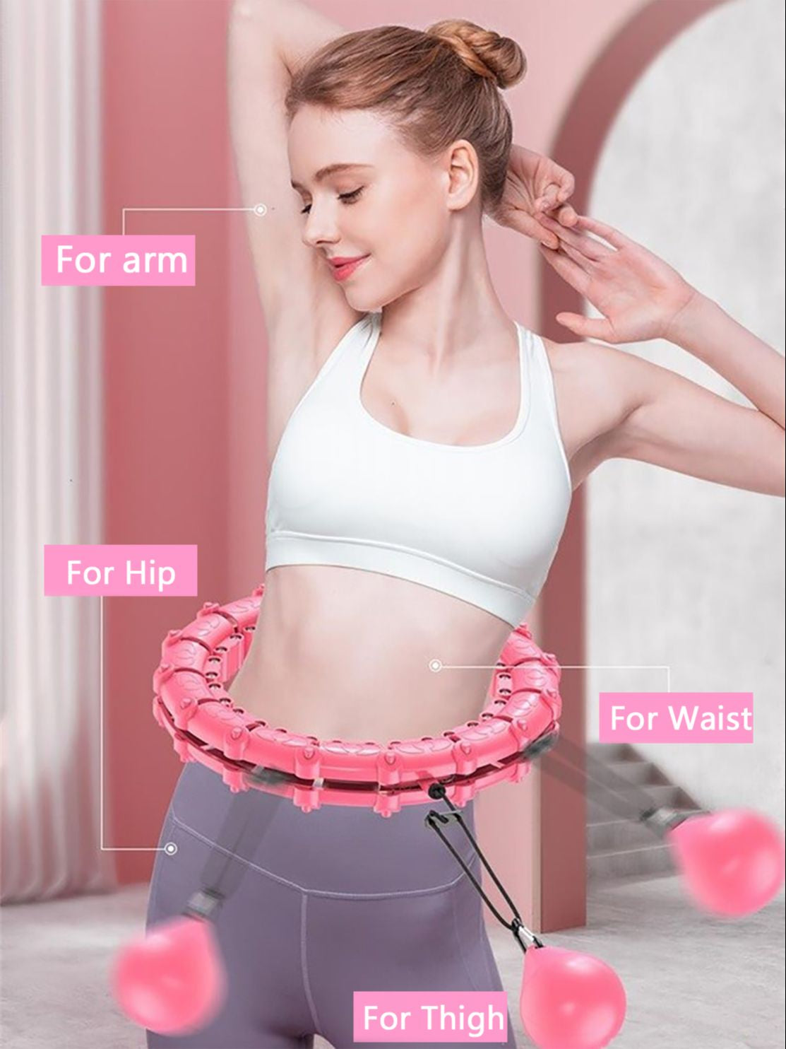 Adjustable 24-28 Sections Fitness Smart Sport Hoop
