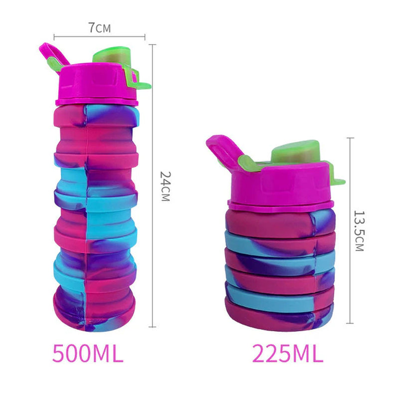 New Portable Silicone Water Bottle Retractable Folding Coffee Bottle Cups E Outdoor Travel Tools Collapsible Sport Bottles