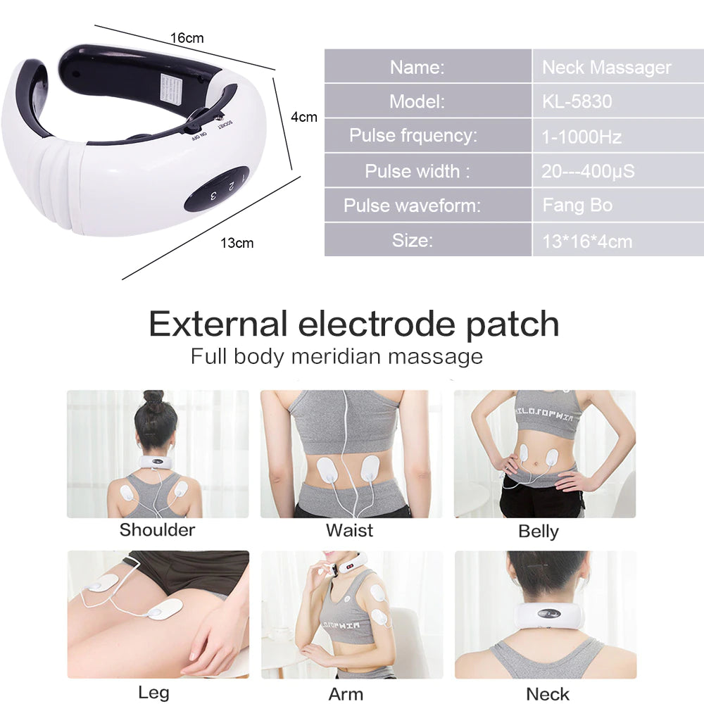 Electric Neck Massager & TENS Heating Relaxation Machine
