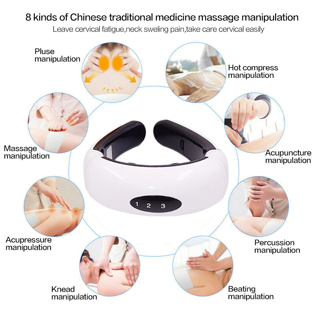 Electric Neck Massager & TENS Heating Relaxation Machine